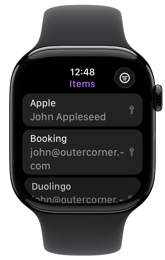 Secrets running on Apple Watch